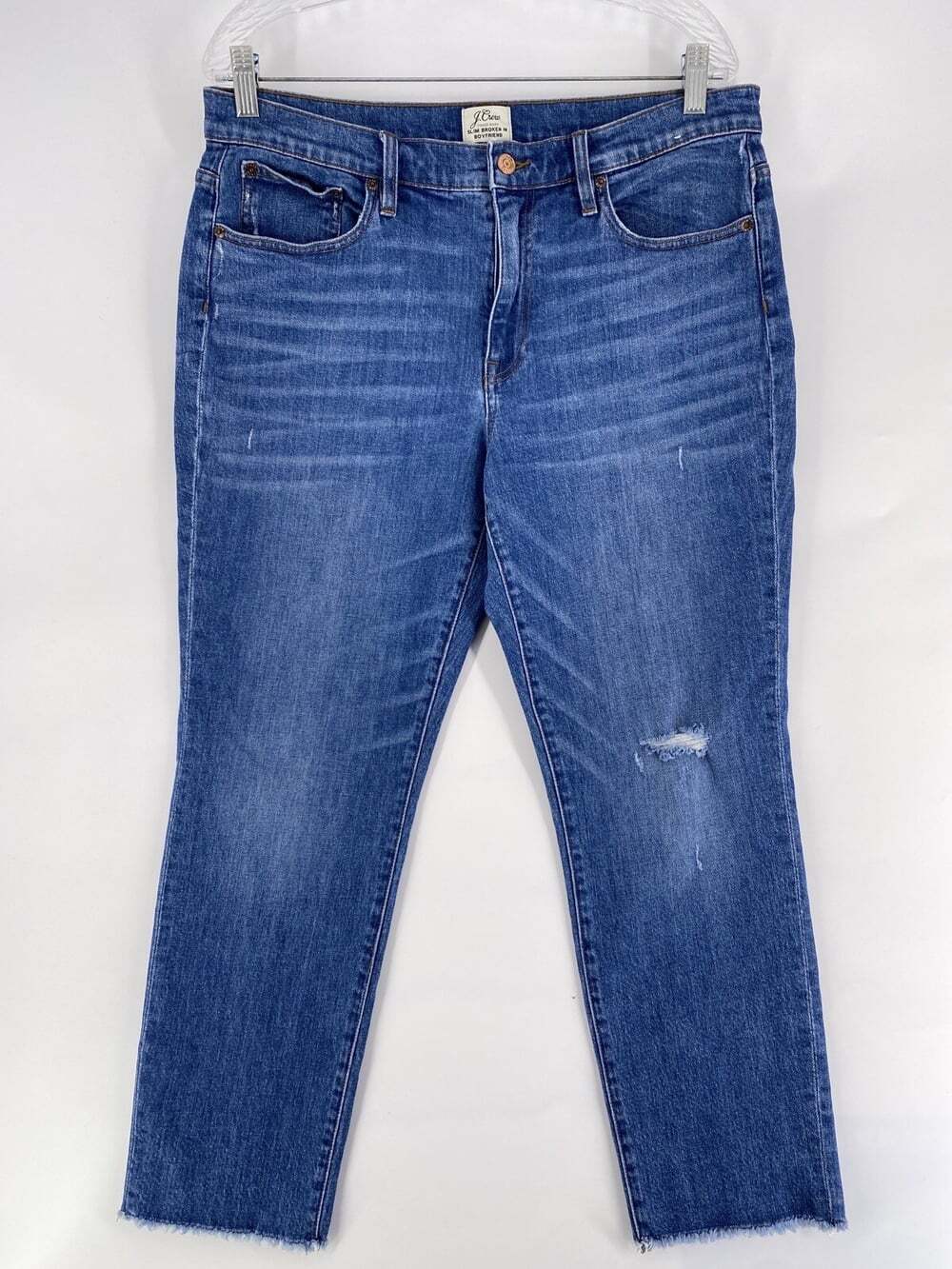 J.Crew Women’s Size 31 Slim Broken In Boyfriend Distressed Jeans